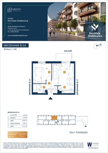 2 pokojowe mieszkanie Eco Vista Stabłowice B.3.6