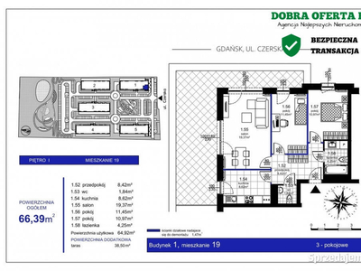 3 pokoje osobna kuchnia + taras 38m2 na IV Q 2025