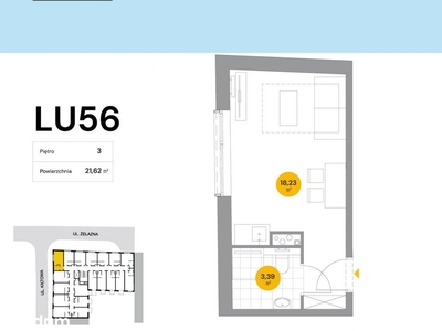 3-pokojowe mieszkanie 64m2 + 2 balkony