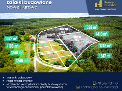 Działka budowlana Nowe Kurowo