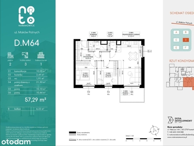 3 - pokojowe mieszkanie, 2 piętro, balkon