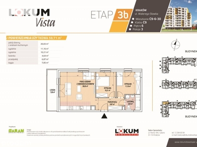 3-pokojowe mieszkanie 60m2 + loggia Bez Prowizji