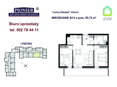 B14- apartament u podnóża Lipowskiego Gronia