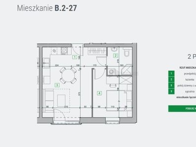 Mieszkanie na sprzedaż 2 pokoje Sianów, 38,05 m2, 2 piętro