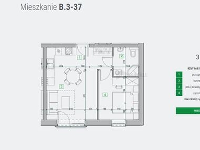 Mieszkanie na sprzedaż 2 pokoje Sianów, 38,05 m2, 3 piętro