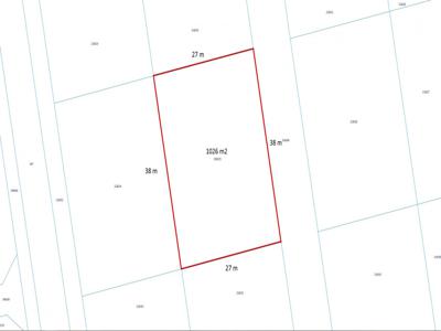 Czaple działka budowlana o pow. 1026 m2