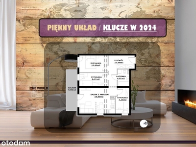 2-pokojowe mieszkanie 50m2 + balkon