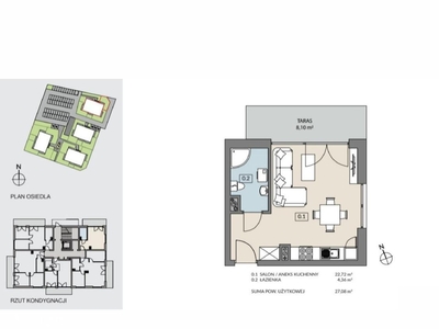 Mieszkanie, 47,58 m², Lidzbark