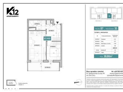 Mieszkanie 2 pok. 1 piętro, 39,20m2 os.Górczyn