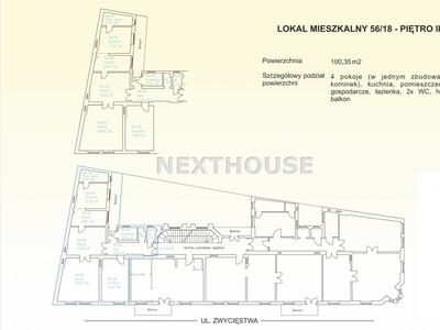 Mieszkanie, 100,35 m², Gliwice