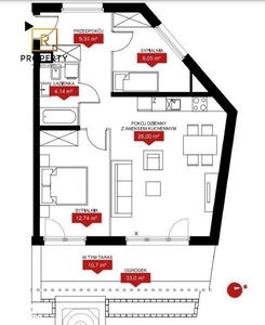 Mieszkanie | 60,26 m2 | 3 pokoje | Ogródek 33 m2