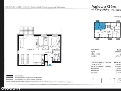 2-pokojowe mieszkanie 48m2 + ogródek