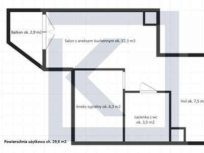 Rezydencja Ogród Saski/ 2 pokoje/ 30m2