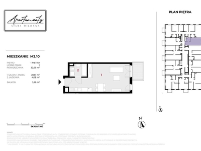 Vonder UpTown | apartament 1-pok. | 103