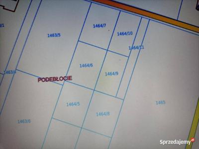 Dwie działki 821 m kw. pod zabudowę w Podebłociu.