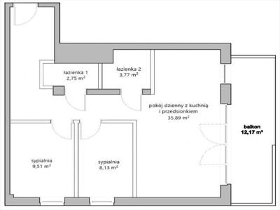 Nowe mieszkanie trzypokojowe(Nr3 pokoje KTM24) -