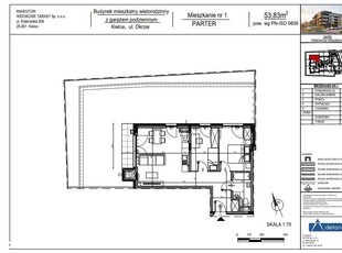 Widokowe Tarasy Okrzei | 53,83 m2 |3 Pokoje|Parter