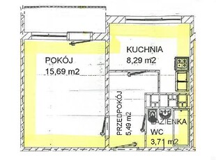 2-pokojowe mieszkanie 43m2 + balkon