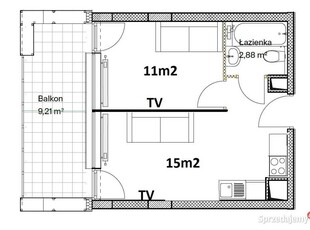 Mieszkanie 28.85 metrów 2 pokoje Lublin
