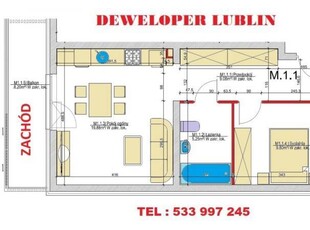 Mieszkanie 44.02m2 2 pok Lublin