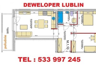 Mieszkanie 53.13 metry 3 pok Lublin