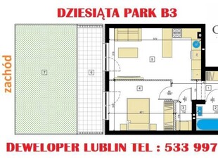 Mieszkanie Lublin 42.64m2 2 pok