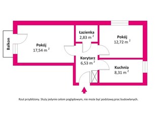 Mieszkanie pierwsze piętro z balkonem