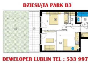 Oferta sprzedaży mieszkania Lublin 41.16m2 2 pokoje