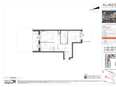 2-pokojowe mieszkanie 41m2 + balkon Bez Prowizji