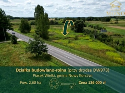 Działka rolno-budowlana Piasek Wielki