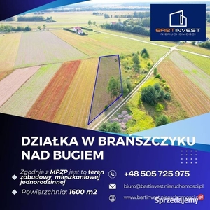 Działka budowlana w Brańszczyku nad Bugiem