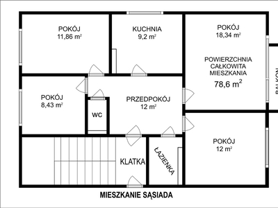 MIESZKANIE własnościowe M-5, 78.6m2, p. 2/4