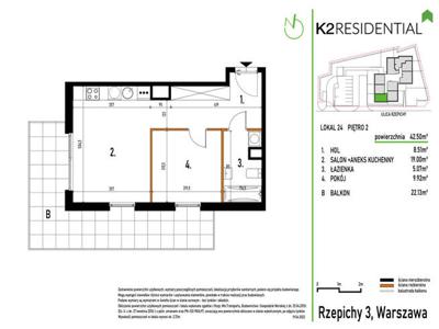 Mieszkanie 2-pok niedaleko metra Kondratowicza