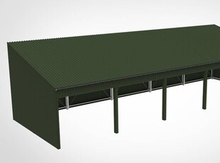 Wiata otwarta stalowa OCYNKOWANA blaszana 25x8x4 garaż NOWA postawhale